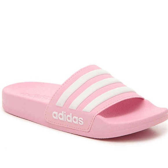 pink adidas slides size 6